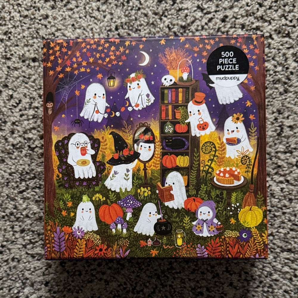 Mudpuppy Halloween Ghosts 500 Piece Puzzle - Multicolor